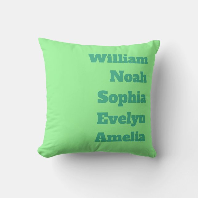 Custom Grandchildren Names  Throw Pillow (Front)