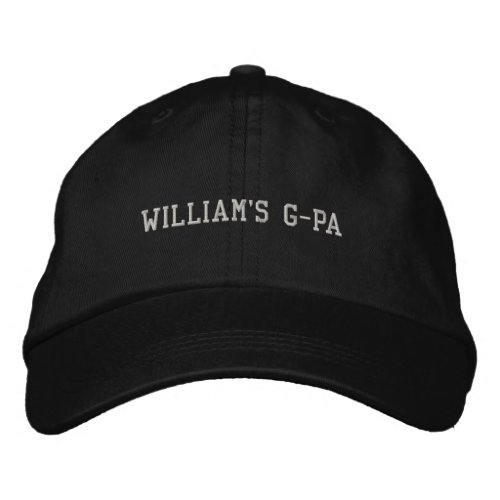 Custom Grandchilds Name for G_PA Embroidered Baseball Cap