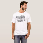 Custom Grandkid Name List with Ampersand  T-Shirt (Front Full)