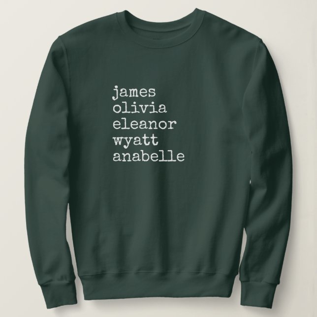 Custom Grandkid Names Grandma Gift Sweatshirt (Design Front)