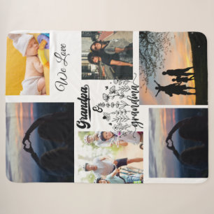 Custom Grandkids Pictures & Names Cozy Throw