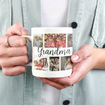 Custom Grandma 12 Photo Collage Coffee Mug<br><div class="desc">Discover our photo-centric coffee or tea mug, an ideal gift for birthdays or Mother's day, this mug allows you to feature 12 photos as a sentimental keepsake. Emblazoned with a cheerful 'Happy Birthday' text, you have the flexibility to change or delete the message to suit any occasion. It's not just...</div>