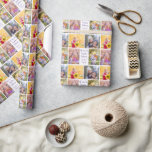 Custom Grandma Birthday Custom Grandkids Photo Wrapping Paper<br><div class="desc">This cute,  custom granddaughters photo wrapping paper for a grandmother features a modern layout of 4 grandkids photos on a white background with pretty lilac purple typography reading We Love You Grandma. This beautiful grandchildren photo gift features your own photograph collage surrounding your personalized message and names.</div>