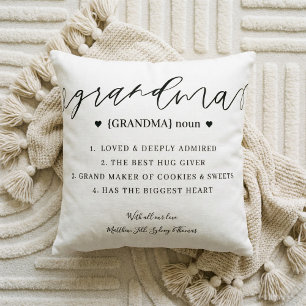 Custom Grandma Definition Mother's Day Keepsake Throw Pillow