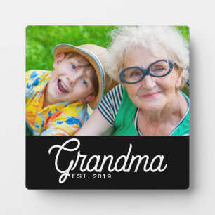 Custom Grandma Established Modern Script Plaque