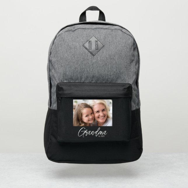 Custom Grandma Established Year Photo Port Authority® Backpack (Front)