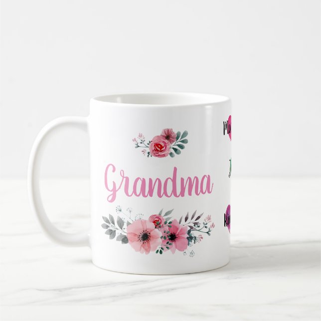 Custom "Grandma" Mug with Grandchildrens' Names (Left)