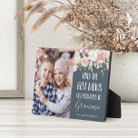 Custom Grandma Nickname Mother's Day Photo Plaque<br><div class="desc">Only the best moms get promoted to... Grandma's preferred nickname! Whether she's a Grammie, a Mimi, or a Glamma, share sweet Mother's Day greetings with this beautiful photo plaque that features a treasured photo of her grandchild or grandchildren. Personalize with their names at the right, in white lettering on an...</div>