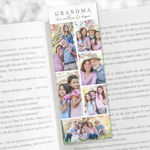 Custom Grandma Photo Collage Bookmarks