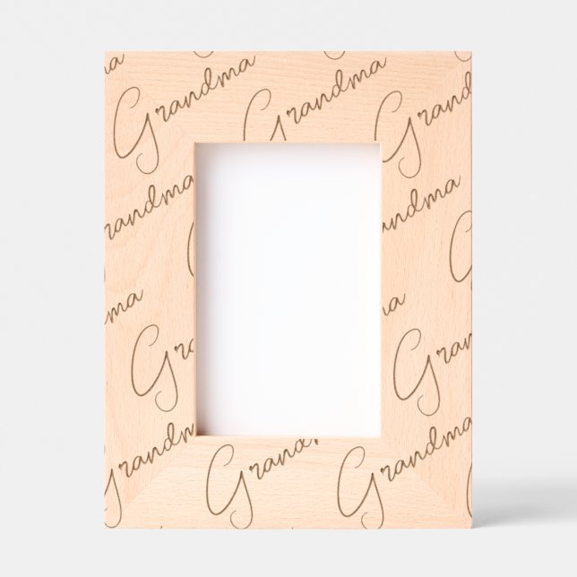 Custom Grandma Picture Frame, Portrait, Granny Engraved Frames (Front)