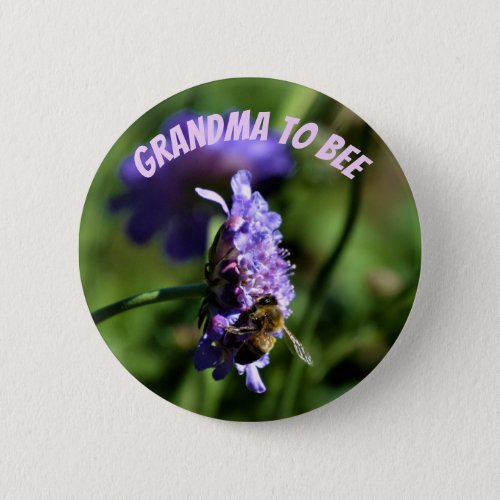 Custom Grandma to BEE with Purple Flower Pin