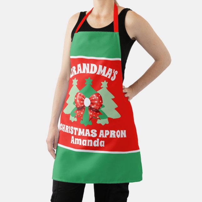 Custom Grandma's Christmas Gift Apron (Insitu)