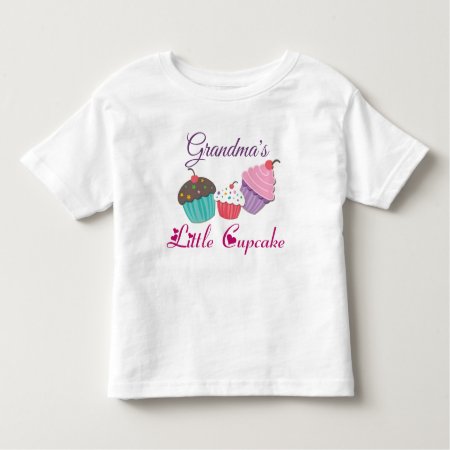 Custom Grandmas Little Cupcake Toddler T-shirt