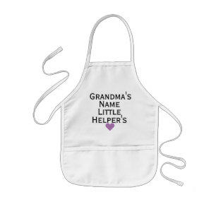 Custom Grandma's Little Helper Grandkids Kids' Apron