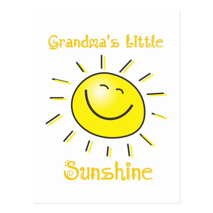 Custom Grandma's Little Sunshine Fun Sun Postcard | Zazzle.com