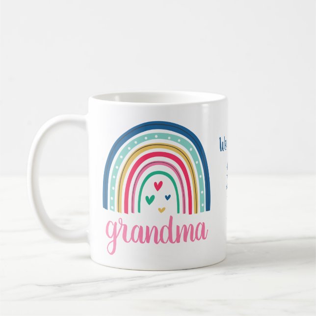 Custom Grandmother Rainbow Coffee Mug (Left)