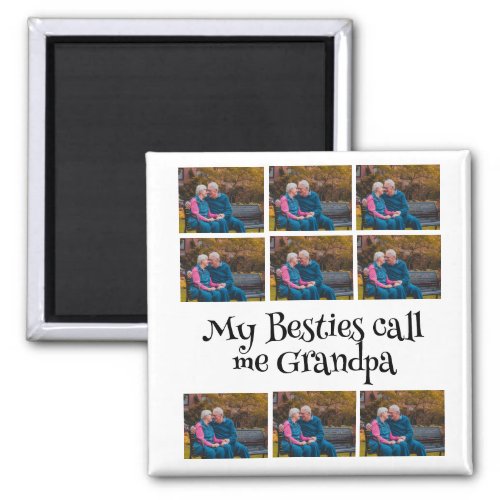 Custom Grandpa 9 Photo Collage  Magnet