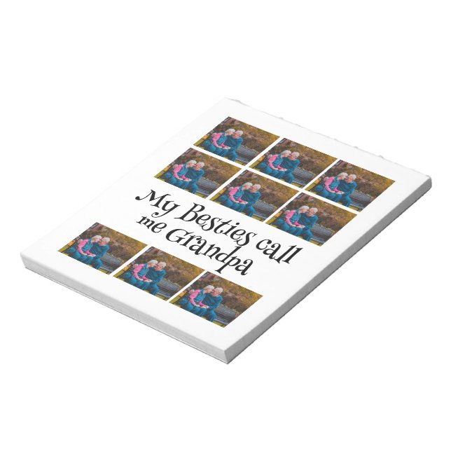 Custom Grandpa 9 Photo Collage  Notepad (Rotated)