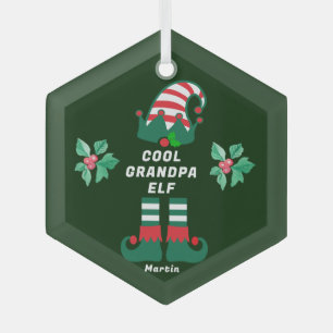Custom Grandpa Elf Ornament - Family Matching