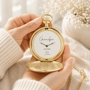 Custom Grandpa EST Year Pocket Watch