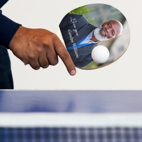 Custom Grandpa Grandfather Dad Photo Personalize Ping Pong Paddle