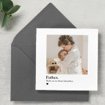Custom Grandpa Photo Card | Fathers Day<br><div class="desc">Celebrate a special grandpa with this elegant personalized photo card featuring a touching quote: “Father. Thank you for always being there.” Add your favorite photo to make it a heartfelt keepsake for Father’s Day, birthdays, or just to say “I love you.” Simple, modern, and meaningful—this card is a beautiful way...</div>