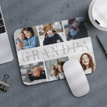 Custom Grandpa Photo Collage & Grandchildren Names Mouse Pad<br><div class="desc">Create a cool custom gift for the best grandpa around with this photo collage mousepad. Use the templates to add 6 photos,  and personalize with his grandchildren's names or a custom message in the center. Makes an awesome unique gift for Father's Day or Grandparents Day!</div>