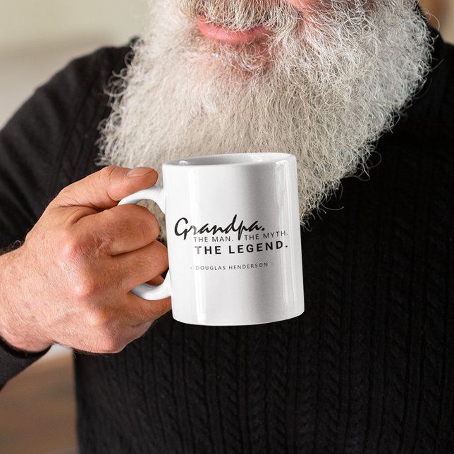 Custom Grandpa. The Man. The Myth. The Legend. Coffee Mug (Creator Uploaded)