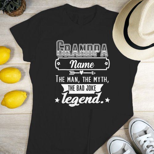 Custom Grandpa The Man The Myth The Legend T_Shirt