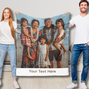 Custom Grandparent Blanket Fleece Photo Gift Idea
