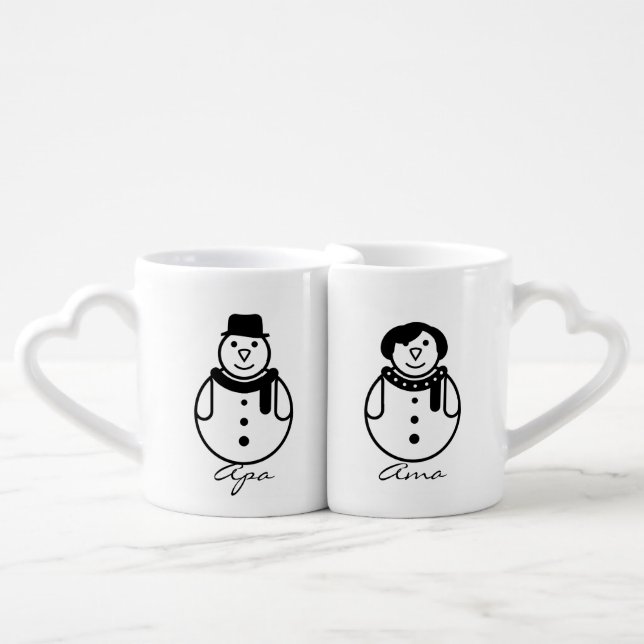 Custom Grandparent Couple Mugs (Front Nesting)