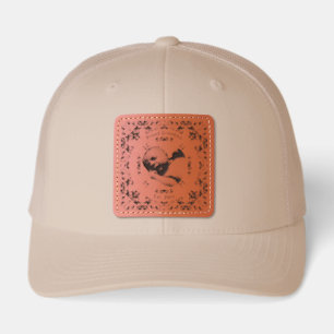 Custom Grandparents Day Grandmother Grandma Gift Leather Patch Hat