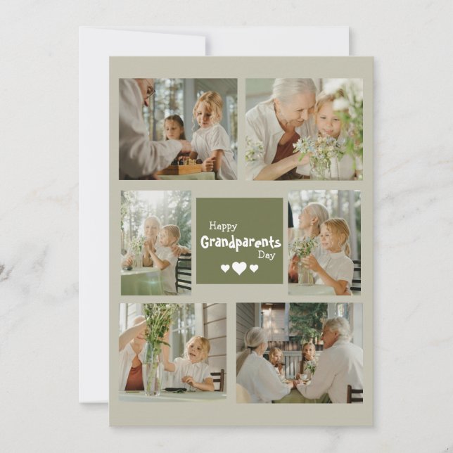 Custom Grandparents Day Photo Holidays Card (Front)
