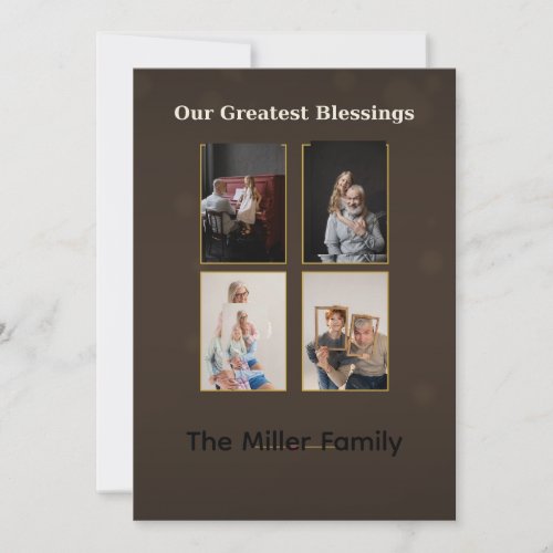 Custom Grandparents Photo Collage Christmas Holiday Card