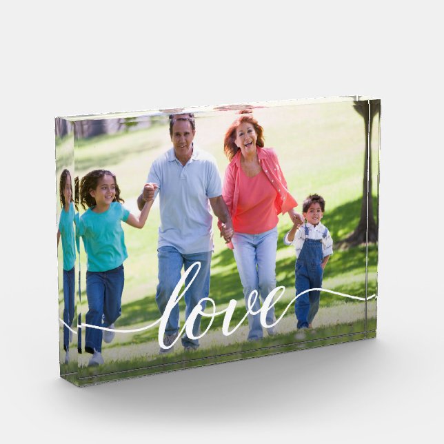 Custom Grandparents photo Love Script  Block (Left)
