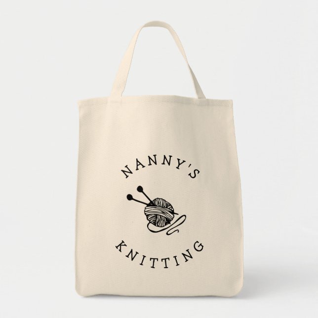 Custom Granny Personalized Knitting Bag (Front)