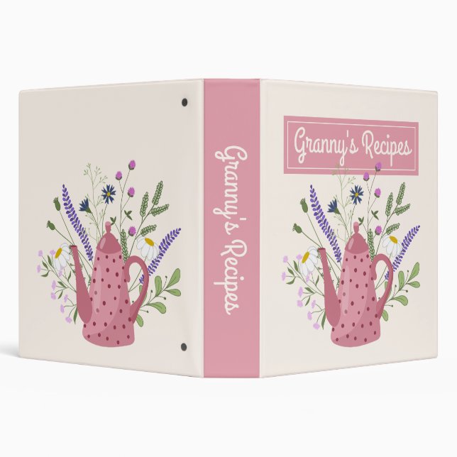 Custom Granny's Recipes Binder (Background)