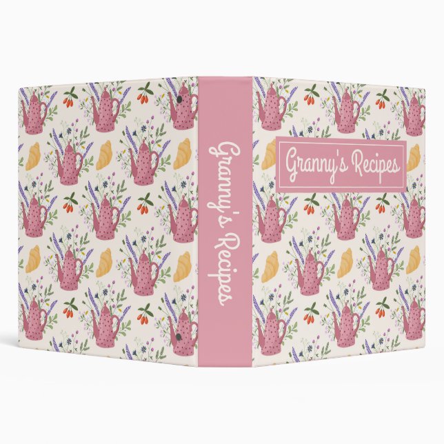 Custom Granny's Recipes Binder (Background)