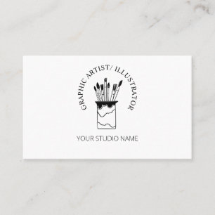 Custom Graphic Artist Illustration Small Business Card