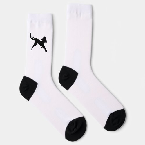 Custom Graphic Crew Socks | Stylish Black & White