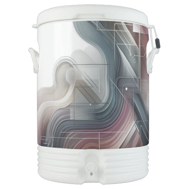 Custom Graphite Plum Abstract Cooler (Front)