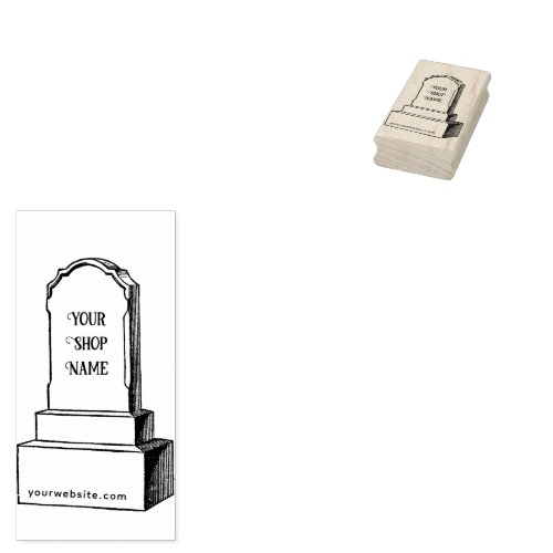 Custom Gravestone Headstone Tomb Small Business Rubber Stamp