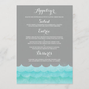 Custom Gray At Sea Nautical Menu