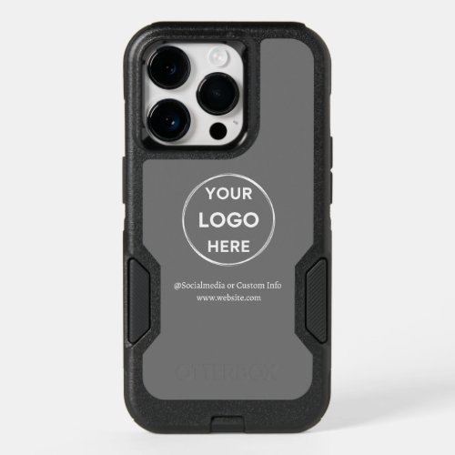 Custom Gray Business Logo Branded OtterBox iPhone