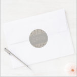 Custom Gray Elegant Christmas Return Address Classic Round Sticker<br><div class="desc">Custom Gray Elegant Christmas Return Address Classic Round Sticker</div>