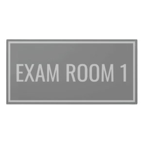 Custom Gray Exam Room Dentist Office  Door Sign