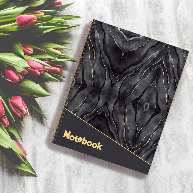  Custom gray-gold marble Notebook (Creator Uploaded)