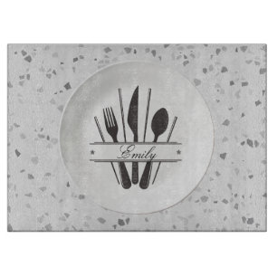 Custom Gray Granite Glass Cutting Board