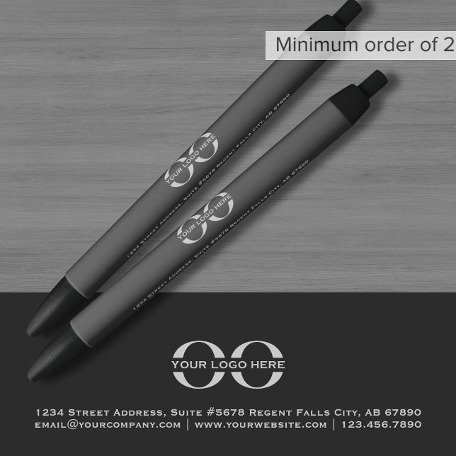 Custom Gray Promotional Pen with Logo (Creator Uploaded)