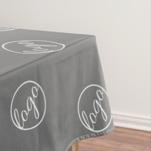 Custom Gray Restaurant Trade Show Logo Business Tablecloth